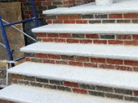 Brick and concrete front steps rebuilt by Tekno Construction